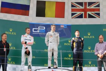 World © Octane Photographic Ltd. Saturday 20th June 2015. ART Grand Prix – Stoffel Vandoorne, Rapax – Sergey Sirotkin and DAMS – Alex Lynn. GP2 Race 1 - Podium– Red Bull Ring, Spielberg, Austria. Digital Ref. : 1313CB7D6545