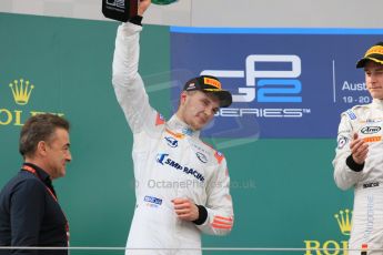 World © Octane Photographic Ltd. Saturday 20th June 2015. Rapax – Sergey Sirotkin. GP2 Race 1 - Podium– Red Bull Ring, Spielberg, Austria. Digital Ref. : 1313CB7D6572