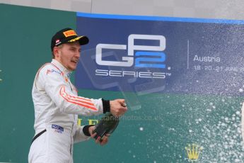World © Octane Photographic Ltd. Saturday 20th June 2015. Rapax – Sergey Sirotkin. GP2 Race 1 - Podium– Red Bull Ring, Spielberg, Austria. Digital Ref. : 1313CB7D6625