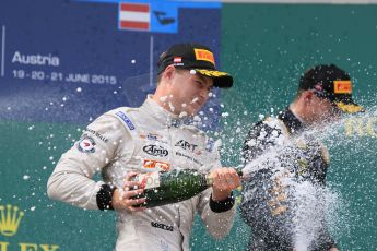 World © Octane Photographic Ltd. Saturday 20th June 2015. ART Grand Prix – Stoffel Vandoorne. GP2 Race 1 - Podium– Red Bull Ring, Spielberg, Austria. Digital Ref. : 1313CB7D6634