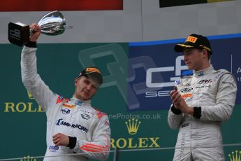 World © Octane Photographic Ltd. Saturday 20th June 2015. ART Grand Prix – Stoffel Vandoorne and Rapax – Sergey Sirotkin. GP2 Race 1 - Podium– Red Bull Ring, Spielberg, Austria. Digital Ref. : 1313LB1D8511