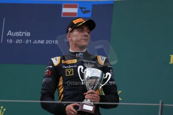 World © Octane Photographic Ltd. Saturday 20th June 2015. DAMS – Alex Lynn. GP2 Race 1 - Podium– Red Bull Ring, Spielberg, Austria. Digital Ref. : 1313LB1D8529