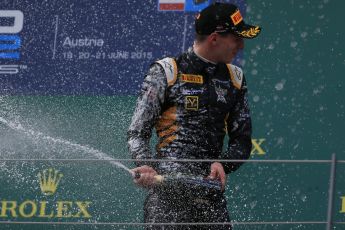 World © Octane Photographic Ltd. Saturday 20th June 2015. DAMS – Alex Lynn. GP2 Race 1 - Podium– Red Bull Ring, Spielberg, Austria. Digital Ref. : 1313LB1D8573