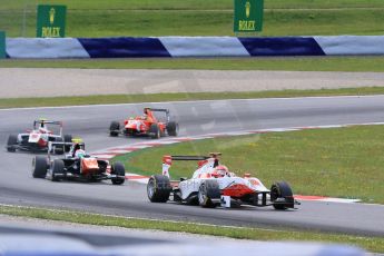 World © Octane Photographic Ltd. Saturday 20th June 2015. ART Grand Prix – Esteban Ocon, Trident – Luca Ghiotto, ART Grand Prix – Marvin Kirchhofer and Arden International – Emil Bernstorff. GP3 Race 1 – Red Bull Ring, Spielberg, Austria. Digital Ref. : 1314CB7D6763