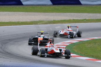 World © Octane Photographic Ltd. Saturday 20th June 2015. ART Grand Prix – Esteban Ocon, Trident – Luca Ghiotto and ART Grand Prix – Marvin Kirchhofer. GP3 Race 1 – Red Bull Ring, Spielberg, Austria. Digital Ref. : 1314CB7D6774