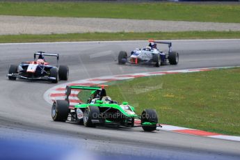 World © Octane Photographic Ltd. Saturday 20th June 2015. Status Grand Prix – Sandy Stuvik, Carlin – Antonio Fuoco, and Koiranen GP – Matthew Parry. GP3 Race 1 – Red Bull Ring, Spielberg, Austria. Digital Ref. : 1314CB7D6782