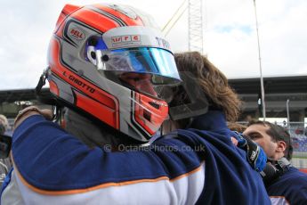 World © Octane Photographic Ltd. Saturday 20th June 2015. Trident – Luca Ghiotto (1st). GP3 Race 1Parc Ferme – Red Bull Ring, Spielberg, Austria. Digital Ref. : 1314LW1L3744