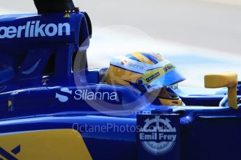 World © Octane Photographic Ltd. Sauber F1 Team C34-Ferrari – Marcus Ericsson. Saturday 22nd August 2015, F1 Belgian GP Practice 3, Spa-Francorchamps, Belgium. Digital Ref: 1376LB1D0040