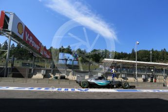 World © Octane Photographic Ltd. Mercedes AMG Petronas F1 W06 Hybrid – Nico Rosberg. Saturday 22nd August 2015, F1 Belgian GP Practice 3, Spa-Francorchamps, Belgium. Digital Ref: 1376LB1D0217