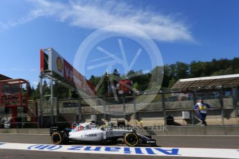 World © Octane Photographic Ltd. Williams Martini Racing FW37 – Felipe Massa. Saturday 22nd August 2015, F1 Belgian GP Practice 3, Spa-Francorchamps, Belgium. Digital Ref: 1376LB1D0229