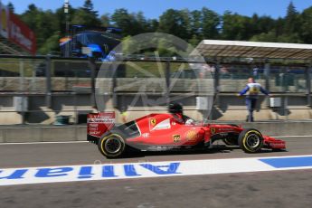 World © Octane Photographic Ltd. Scuderia Ferrari SF15-T – Sebastian Vettel. Saturday 22nd August 2015, F1 Belgian GP Practice 3, Spa-Francorchamps, Belgium. Digital Ref: 1376LB1D0250