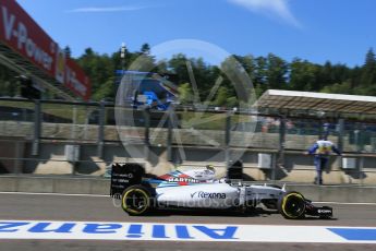 World © Octane Photographic Ltd. Williams Martini Racing FW37 – Valtteri Bottas. Saturday 22nd August 2015, F1 Belgian GP Practice 3, Spa-Francorchamps, Belgium. Digital Ref: 1376LB1D0258