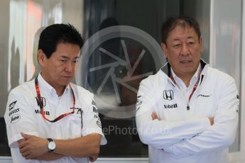 World © Octane Photographic Ltd. McLaren Honda - Yasuhisa Arai. Saturday 22nd August 2015, F1 Belgian GP Practice 3, Spa-Francorchamps, Belgium. Digital Ref: 1376LB1D9732
