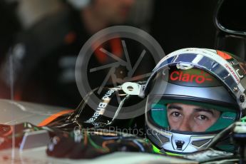 World © Octane Photographic Ltd. Sahara Force India VJM08B – Sergio Perez. Saturday 22nd August 2015, F1 Belgian GP Practice 3, Spa-Francorchamps, Belgium. Digital Ref: 1376LB1D9857