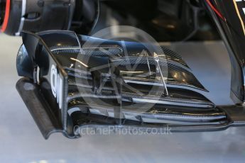 World © Octane Photographic Ltd. McLaren Honda MP4/30 front wing detail. Saturday 22nd August 2015, F1 Belgian GP Practice 3, Spa-Francorchamps, Belgium. Digital Ref: 1376LB5D9326
