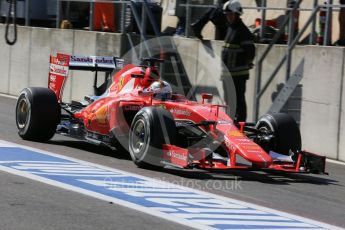 World © Octane Photographic Ltd. Scuderia Ferrari SF15-T – Sebastian Vettel. Saturday 22nd August 2015, F1 Belgian GP Practice 3, Spa-Francorchamps, Belgium. Digital Ref: 1376LB5D9371