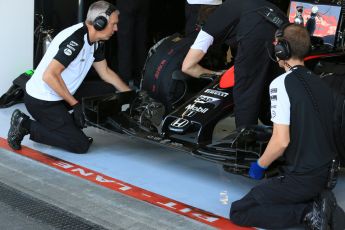 World © Octane Photographic Ltd. McLaren Honda MP4/30 - Jenson Button. Saturday 22nd August 2015, F1 Belgian GP Practice 3, Spa-Francorchamps, Belgium. Digital Ref: 1376LB5D9443