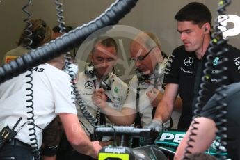 World © Octane Photographic Ltd. Mercedes AMG Petronas – Pat Fry. Saturday 22nd August 2015, F1 Belgian GP Practice 3, Spa-Francorchamps, Belgium. Digital Ref: 1376LB5D9477