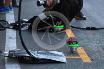 World © Octane Photographic Ltd. McLaren Honda - wheel guns ready. Saturday 22nd August 2015, F1 Belgian GP Practice 3, Spa-Francorchamps, Belgium. Digital Ref: 1376LB5D9535