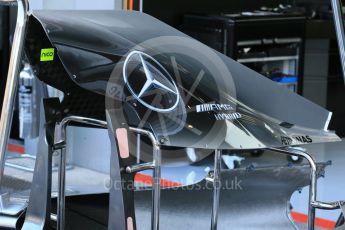 World © Octane Photographic Ltd. Mercedes AMG Petronas F1 W06 Hybrid engine cover – Nico Rosberg. Friday 21st August 2015, F1 Belgian GP Pitlane, Spa-Francorchamps, Belgium. Digital Ref: 1379LB1D7429