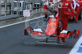 World © Octane Photographic Ltd. Scuderia Ferrari SF15-T nose– Sebastian Vettel. Friday 21st August 2015, F1 Belgian GP Pitlane, Spa-Francorchamps, Belgium. Digital Ref: 1379LB1D7438