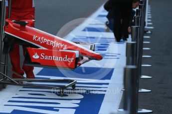 World © Octane Photographic Ltd. Scuderia Ferrari SF15-T nose – Kimi Raikkonen. Friday 21st August 2015, F1 Belgian GP Pitlane, Spa-Francorchamps, Belgium. Digital Ref: 1379LB1D7466