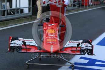 World © Octane Photographic Ltd. Scuderia Ferrari SF15-T nose – Kimi Raikkonen. Friday 21st August 2015, F1 Belgian GP Pitlane, Spa-Francorchamps, Belgium. Digital Ref: 1379LB1D7469