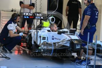 World © Octane Photographic Ltd. Williams Martini Racing FW37 front brakes and suspension – Felipe Massa. Friday 21st August 2015, F1 Belgian GP Pitlane, Spa-Francorchamps, Belgium. Digital Ref: 1379LB1D7476