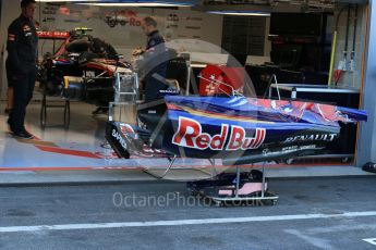 World © Octane Photographic Ltd. Scuderia Toro Rosso STR10 side pod covers – Carlos Sainz Jnr. Friday 21st August 2015, F1 Belgian GP Pitlane, Spa-Francorchamps, Belgium. Digital Ref: 1379LB1D7526