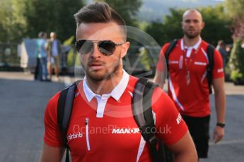 World © Octane Photographic Ltd. Manor Marussia F1 Team MR03B – William Stevens. Friday 21st August 2015, F1 Belgian GP Paddock, Spa-Francorchamps, Belgium. Digital Ref: 1379LB1D7587