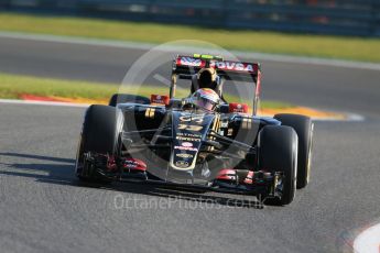 World © Octane Photographic Ltd. Lotus F1 Team E23 Hybrid – Pastor Maldonado. Friday 21st August 2015, F1 Belgian GP Practice 1, Spa-Francorchamps, Belgium. Digital Ref: 1373LB1D7692