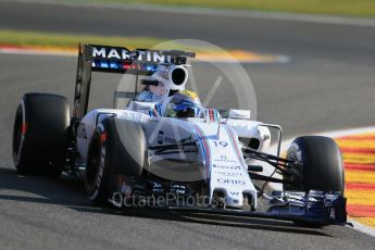World © Octane Photographic Ltd. Williams Martini Racing FW37 – Felipe Massa. Friday 21st August 2015, F1 Belgian GP Practice 1, Spa-Francorchamps, Belgium. Digital Ref: 1373LB1D7711