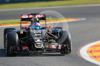 World © Octane Photographic Ltd. Lotus F1 Team Reserve Driver – Jolyon Palmer. Friday 21st August 2015, F1 Belgian GP Practice 1, Spa-Francorchamps, Belgium. Digital Ref: 1373LB1D7749