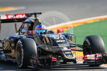 World © Octane Photographic Ltd. Lotus F1 Team Reserve Driver – Jolyon Palmer. Friday 21st August 2015, F1 Belgian GP Practice 1, Spa-Francorchamps, Belgium. Digital Ref: 1373LB1D7753