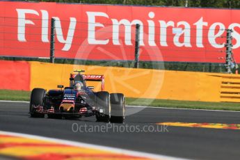 World © Octane Photographic Ltd. Scuderia Toro Rosso STR10 – Carlos Sainz Jnr. Friday 21st August 2015, F1 Belgian GP Practice 1, Spa-Francorchamps, Belgium. Digital Ref: 1373LB1D7983