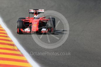 World © Octane Photographic Ltd. Scuderia Ferrari SF15-T – Sebastian Vettel. Friday 21st August 2015, F1 Belgian GP Practice 1, Spa-Francorchamps, Belgium. Digital Ref: 1373LB1D8159