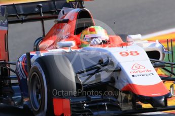 World © Octane Photographic Ltd. Manor Marussia F1 Team MR03B – Roberto Merhi. Friday 21st August 2015, F1 Belgian GP Practice 1, Spa-Francorchamps, Belgium. Digital Ref: 1373LB7D4456