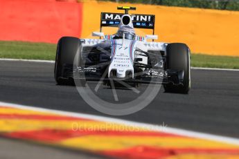 World © Octane Photographic Ltd. Williams Martini Racing FW37 – Valtteri Bottas. Friday 21st August 2015, F1 Belgian GP Practice 1, Spa-Francorchamps, Belgium. Digital Ref: 1373LB7D4492