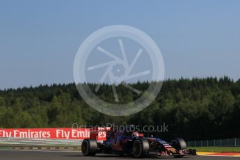 World © Octane Photographic Ltd. Scuderia Toro Rosso STR10 – Max Verstappen. Friday 21st August 2015, F1 Belgian GP Practice 1, Spa-Francorchamps, Belgium. Digital Ref: 1373LB7D4600