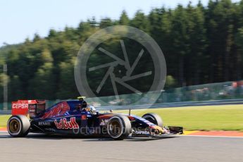 World © Octane Photographic Ltd. Scuderia Toro Rosso STR10 – Carlos Sainz Jnr. Friday 21st August 2015, F1 Belgian GP Practice 1, Spa-Francorchamps, Belgium. Digital Ref: 1373LB7D4619