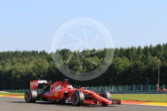 World © Octane Photographic Ltd. Scuderia Ferrari SF15-T – Sebastian Vettel. Friday 21st August 2015, F1 Belgian GP Practice 1, Spa-Francorchamps, Belgium. Digital Ref: 1373LB7D4664