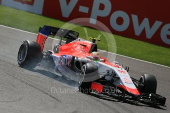 World © Octane Photographic Ltd. Manor Marussia F1 Team MR03B – Roberto Merhi. Friday 21st August 2015, F1 Belgian GP Practice 2, Spa-Francorchamps, Belgium. Digital Ref: 1375LB1D8317