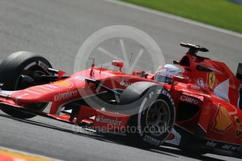 World © Octane Photographic Ltd. Scuderia Ferrari SF15-T – Sebastian Vettel. Friday 21st August 2015, F1 Belgian GP Practice 2, Spa-Francorchamps, Belgium. Digital Ref: 1375LB1D8345
