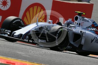 World © Octane Photographic Ltd. Williams Martini Racing FW37 – Valtteri Bottas. Friday 21st August 2015, F1 Belgian GP Practice 2, Spa-Francorchamps, Belgium. Digital Ref: 1375LB1D8352