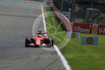 World © Octane Photographic Ltd. Scuderia Ferrari SF15-T – Sebastian Vettel. Friday 21st August 2015, F1 Belgian GP Practice 2, Spa-Francorchamps, Belgium. Digital Ref: 1375LB1D8649