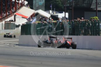 World © Octane Photographic Ltd. Scuderia Toro Rosso STR10 – Max Verstappen and Scuderia Ferrari SF15-T – Sebastian Vettel. Friday 21st August 2015, F1 Belgian GP Practice 2, Spa-Francorchamps, Belgium. Digital Ref: 1375LB1D8679