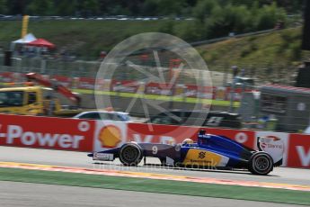 World © Octane Photographic Ltd. Sauber F1 Team C34-Ferrari – Marcus Ericsson. Friday 21st August 2015, F1 Belgian GP Practice 2, Spa-Francorchamps, Belgium. Digital Ref: 1375LB5D6390