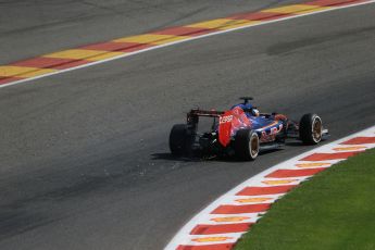 World © Octane Photographic Ltd. Scuderia Toro Rosso STR10 – Max Verstappen. Saturday 22nd August 2015, F1 Belgian GP Qualifying, Spa-Francorchamps, Belgium. Digital Ref: 1382LB1D0321