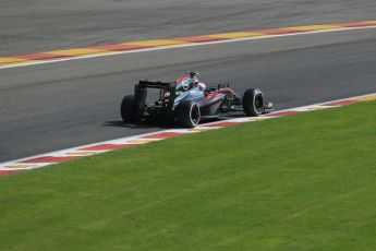 World © Octane Photographic Ltd. McLaren Honda MP4/30 - Jenson Button. Saturday 22nd August 2015, F1 Belgian GP Qualifying, Spa-Francorchamps, Belgium. Digital Ref: 1382LB1D0470