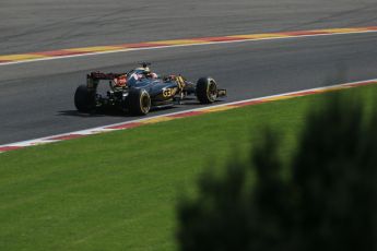 World © Octane Photographic Ltd. Lotus F1 Team E23 Hybrid – Romain Grosjean. Saturday 22nd August 2015, F1 Belgian GP Qualifying, Spa-Francorchamps, Belgium. Digital Ref: 1382LB1D0545